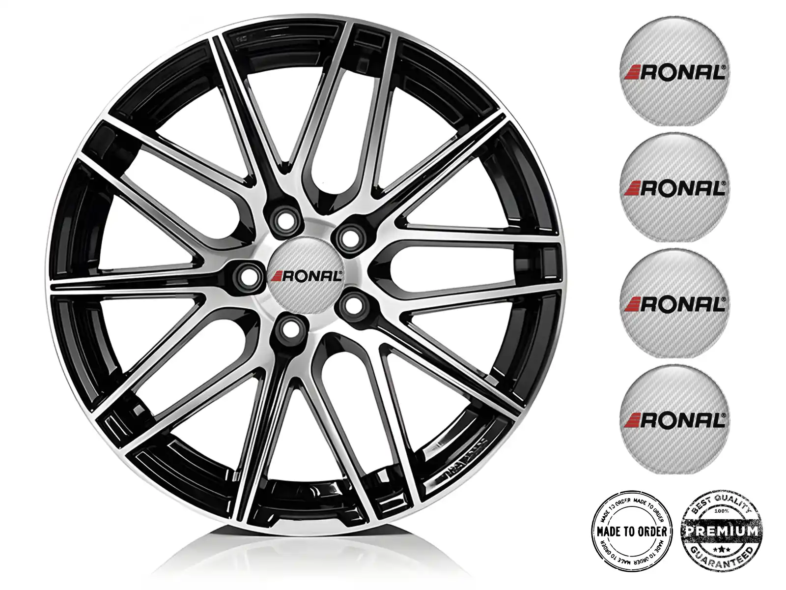 Ronal Harzgewölbte Aufkleber Rennsport-Felgenlogos
